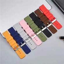 Silicone Watch Bands - Quick Release Waterproof Soft Rubber Replacement Straps With Silver Plated Stainless Steel Buckle