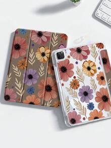 Esta hermosa y linda funda de cristal transparente con diseño de flores y hierba pintada por ambos lados es a prueba de golpes y adecuada para iPad de 7ma, 8va y 10ma generación (10.2 pulgadas). Tiene una ranura integrada para el lápiz y admite funciones de suspensión y activación/múltiples métodos de soporte plegable. Todo esto son regalos maravillosos para Halloween y Año Nuevo.