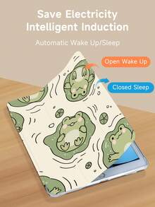 Anime Frog Cartoon Pattern Protective Case Compatible With IPad 7/8/9/10.2", IPad 10th Gen, Kindle Paperwhite 12th Gen 2024, Kindle (11th Generation) 2022, Galaxy Tab. The Case Has Auto Sleep/Wake Function, Multiple Styles Available - Multicolor - View 5