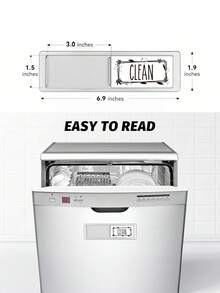1pc Fashionable Dishwasher Magnetic Sticker, Clean/Dirty Indicator Sign, Ideal For Dishwasher And Kitchen Storage, Also Beautiful Office Or Home Decor, Strong Adhesion - New Models In Multiple Colors - View 3