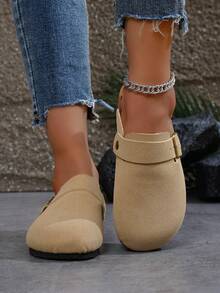 New Fashion Women Mule Shoes, Versatile, Minimalist, Casual, Comfortable, Easy Slip-On Design, Available In Plus Sizes, Ideal For Slouchy Wearers