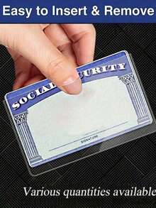 Medicare Card Holder Protector Sleeves, Clear PVC Waterproof Medical/Credit Card, Business/Social Security Card Protector - Clear Vinyl Plastic Covers For Insurance & Social Security Metro & License Or Credit Cards(Only Card Holder) - Clear - View 1