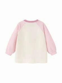 mini bala 女宝宝小飞象卡通长袖T恤柔软舒适可爱日常上衣 - 粉紅 - 查看 5