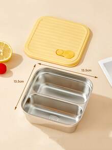 1 قطعة صندوق غداء من الفولاذ المقاوم للصدأ 304 بسعة 600 مل/650 مل مع غطاء، حاوية تخزين طعام سلطة الفواكه محمولة، صندوق بنتو كبير السعة محكم الإغلاق ومقاوم للتسرب، قابل للتكديس، صندوق تخزين طعام للثلاجة، آمن للغسالة الآلية، مناسب لاستخدام الطلاب والبالغين في المدرسة والمكتب والتخييم والنزهات والسفر