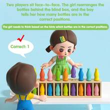10 pares de botellas - Juguete de clasificación de colores de madera Montessori para niños - Juego de lógica para volver a la escuela, regalo de emparejamiento para niños pequeños
