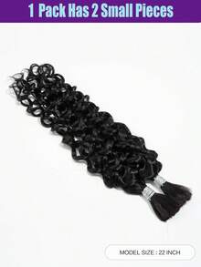 QVR QUEEN VIRGIN REMY QVR Water Wave Bulk Human Hair Extensions For BOHO Braids Natural Black Braiding Hair 95g