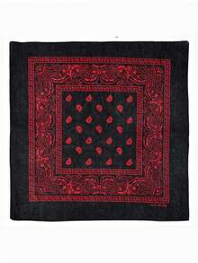 1/5件佩斯利图案波西米亚方形围巾男女通用街头嘻哈街舞运动户外头巾额头保护吸汗头巾面罩围巾 - 彩色 - 查看 7