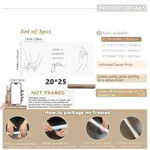 3 Stücke/Set, Leinwandkunst, gerahmte Wanddekoration, Paar-Zimmer Dekoration, Akzent für Schlafzimmer-Kopfteil, Linienkunst, romantische Wandgalerie, Wandkunst für Neuvermahlte Wohnzimmer, Valentinstag Dekoration, Hochzeitsdekoration, Zimmer Dekoration, Schlafzimmer Dekoration, Wohnzimmer Dekoration