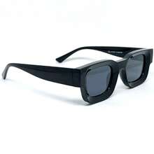 Men's Black Rectangular Sunglasses | Modern Streetwear Style - Vegas - Negro - Ver 3