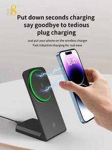 D8 15W Fast Magnetic Charger Stand Compatible With I Phone 17/1615/14/13/12 Series, Fast Charging With Charger Stand Compatible With I Phone17/16 / I Phone16 Pro / I Phone 16 Pro Max /15, 14,13,12 Pro Max/Pro/Mini/Plus - Multicolor - View 9