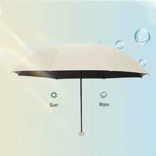 Fully Automatic Folding Umbrella For Men And Women, Suitable For Students. Stylish Large-Sized, Compact, Rain And Sun Protection, Extra Large, Reinforced, Thickened, Super Large Umbrella - trắng - Xem 5