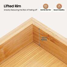 Bamboo Serving Trays Set - 4-Piece -Friendly Wooden Tray With Oil-Rubbed Finish, Durable & Stylish For Home, Restaurant, And Outdoor Use - 紀錄 - 查看 7