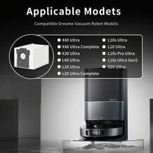 10 قطعة أكياس غبار متوافقة مع Dreame X40 Ultra، X40 Master، L10s Pro Ultra، L10s Plus، L30، L40، L20 Ultra، X30 Ultra، Mova E30 Ultra، لملحقات مكنسة X20+/X10+Plus