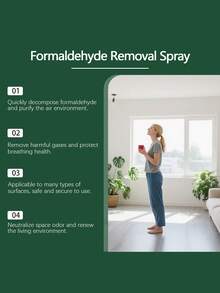 jakehoe 1 Bottle 100ml Formaldehyde Removal Spray, Air Freshener, Deodorizer, Home Care Formaldehyde Purifier, Air Freshening Deodorizer, Highly Effective, Suitable For Home And Office, Versatile Application