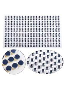 Multi-Size White Rhinestone Stickers, Suitable For Nail Art Decoration, Face, Holiday Decoration, Body Stickers, Versatile Use - White - View 3