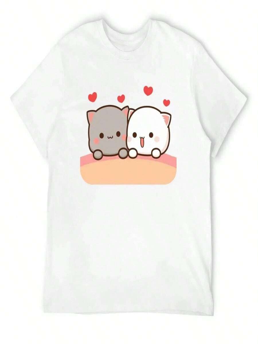 2025 Champion Tank Davis All Match American Fashion Brand Printed Men's And Women's Loose Summer Loose Short Sleeve T Shirt - 白色 - 查看 1