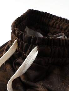 Alltony Herren leichte Frühling/Herbst Jogginghose mit Kordelzug, verstellbarer Taille, Batik-Camouflage-Gesichtsdruck, lässige Sportbekleidung für Outdoor, Straße, Laufen, Reisen, Camping, Urlaub