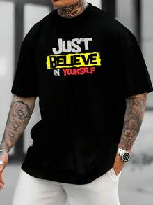 Camiseta JUST BELIEVE IN YOURSELF Street Wear Estampa Frontal