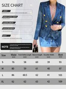 女士休闲水洗双排扣牛仔夹克-女士秋季服装