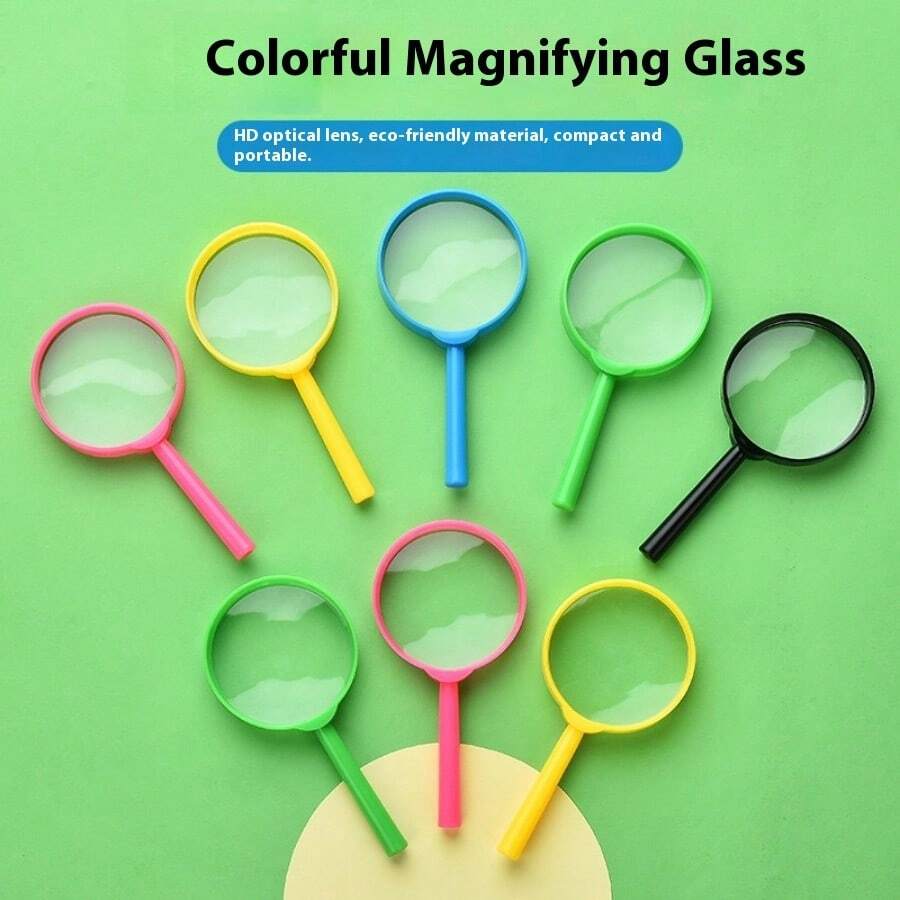 60mm Squishy Colorful Magnifying Glass - Handheld Plastic Magnifier, Educational Toy, Romantic Couple Game, Cat Gift, Unisex Party Game, Birthday/Holiday Gift