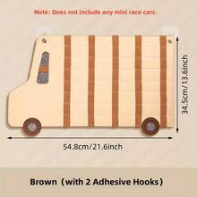 Kids Racing Car Organizer - Large Capacity Hanging Storage With Beige Racing Strip Background, Fabric Toy Garage For Boys Girls Room, Space-Saving Vertical Wall Decoration - No Assembly Needed (Under 3.2 Cu Ft), Race Car Accessories, Playful Decor Item, Easy Installation - Multicolor - View 10