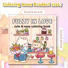 40页爱情与婚礼主题涂色书 - 可爱的卡通场景，适合儿童、青少年和成人 | 放松身心，缓解压力 | 情人节、生日和开学礼物 | 情侣和朋友的热门涂色书 - 彩色 - 查看 5