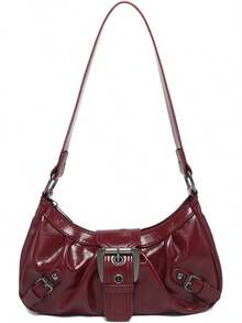 Y2K Shoulder Bag Women, Top Handle Small Hobo Clutch Underarm Bag - 006-đỏ - Xem 12