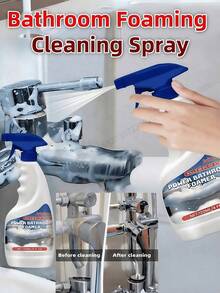 Bathroom Foam Cleaning Spray - This Multi-Functional Bathroom And Bathtub Cleaner Can Remove Stains And Dirt With Its Foaming Action. It Softens Surfaces And Enhances The Penetrating Power Of Detergents, Providing Stable Foam For Improved Cleaning Performance. The Strong Penetrating Formula Quickly Dissolves Common Bathroom Limescale And Soap Scum, Keeping Surfaces Smooth Without Damaging Various Bathroom Materials.