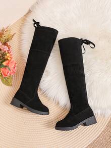 Girls Over-The-Knee Boots, Casual Low Heel Round Toe Student Boots, Versatile For Autumn/Winter, New 2025 Collection