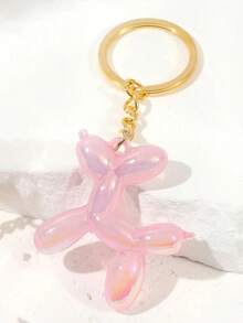 1pc Pinkycolor Balloon Dog Shaped Keychain, Cute Backpack, Handbag, Wallet, Earphones, Phone, Car Key Decorative Pendant,Cute Puppy Keychain Pendant Car Accessories Bag Charm School Goth Y2k