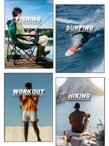 Men's Long Sleeve Shirts UPF 50+ UV Sun Protection Athletic Shirts For Hiking Running Workout Rash Guard-2025 - 黃色 - 查看 8