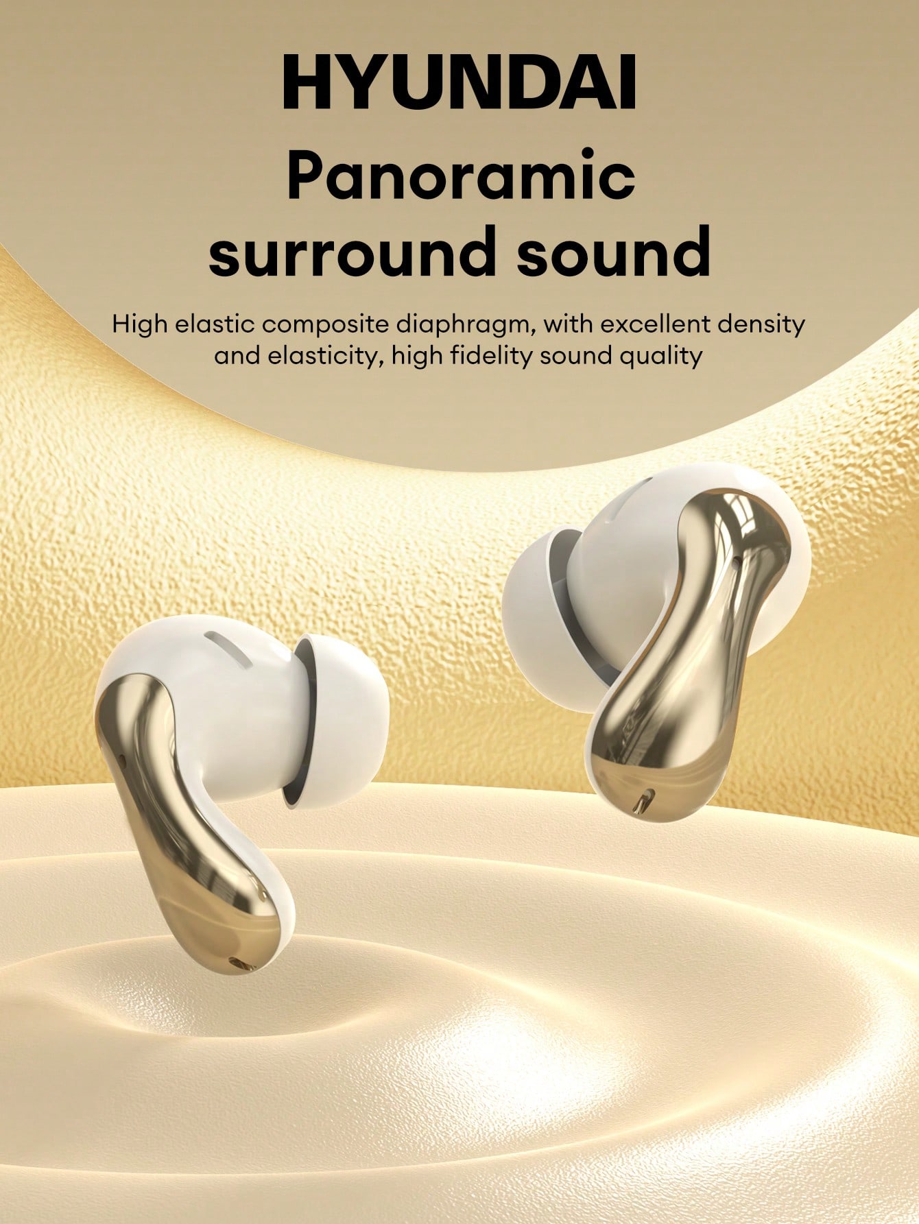 HYUNDAI سماعات أذن بلوتوث HYUNDAI HY-Y01، تصميم نص...