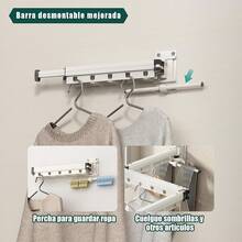 Telescopic Clothes Drying Racks - White - View 2