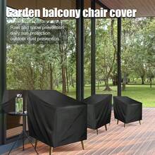 1pc Waterproof Silver-Coated Oxford Cloth Garden Patio Table & Chair Cover, Multifunctional & Ultra-Lightweight, Suitable For Winter Snow/Frost, Summer Dust/Sun, Autumn Leaves, All Seasons