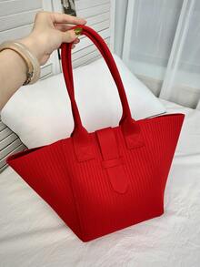 Tunpurle Damen Umhängetasche mit großer Kapazität, Pendler-Handtasche, Damentasche in Taschenform