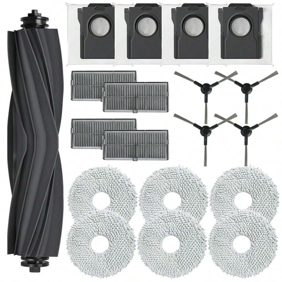 Accesorios para Dreame L10s Pro Ultra Heat/L10s Ultra Gen 2, Juego de piezas de repuesto para Dreame X30 Ultra, 1 cepillo principal, 4 bolsas de polvo, 6 paños, 4 cepillos laterales, 4 filtros
