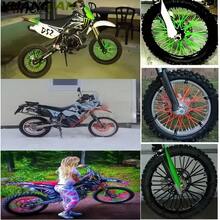36PCS Motorcycle Spoke Decorative Strip, Bicycle Road Wheel Spoke Cover, Suitable For Off-Road Motorcycle With 3.5-5mm Steel Wire Wheel Hub, Bicycle Wheel Hub, Colored Spoke Sleeve, Motorcycle Zx6r FZ1 FZ6 CRF450 CRF50 CRF70 CRF80 CRF 150F XR650 CR250 XR650 Universal Decorative Strip - Multicolor - View 4