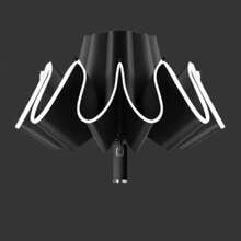 Fully Automatic Folding Umbrella For Men And Women, Suitable For Students. Stylish Large-Sized, Compact, Rain And Sun Protection, Extra Large, Reinforced, Thickened, Super Large Umbrella - trắng - Xem 3