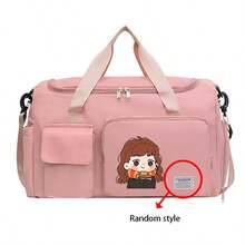 Warner Bros Geantă de călătorie cu imprimeu de desene animate Harry Potter, geantă de bagaje cu capacitate mare, geantă sport casual, geantă de umăr portabilă cu spațiu de depozitare pentru pantofi