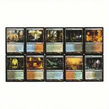 RDMERY 108pcs Kartu Inti Hitam P9 Dual Land Fetch Land Shock Lands Kartu Proxy - Kuning - View 3