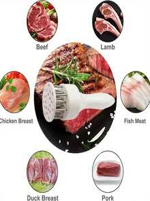 Bộ 1/2 kim làm mềm thịt chịu lực cao, 16/21 kim sắc bén - Đầu kim bằng thép không gỉ, thích hợp cho bít tết, thịt gà, thịt bò - Dụng cụ chế biến hiệu quả cho gia đình và nhà bếp chuyên nghiệp - Thiết kế dễ vệ sinh, tay cầm kiểu dáng đẹp - Nhiều màu - Xem 10