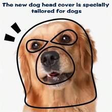 宠物狗黑色连帽搞笑面具 - 具有噪音保护功能的狗耳罩，针织狗耳朵保暖帽，狗强盗和小偷面具，适合搞笑宠物角色扮演。专为罗威纳犬设计（适合短头犬），适合 30 磅 - 55 磅。非常适合万圣节和各种节日。 - 黑色 - 查看 3