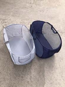 1pc New Foldable Laundry Basket Laundry Basket Foldable Storage Large Capacity Laundry Basket Bathroom Storage Basket Laundry Hamper, Washing Basket Bathroom Organizer, Basket, Storage Basket, Foldable Laundry Basket - Multicolor - View 7