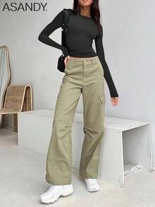 3pcs/Set Women Solid Color Crew Neck Long Sleeve T-Shirts, Slim Fit Casual Pullover Tops, Spring/Autumn - Multicolor - View 8