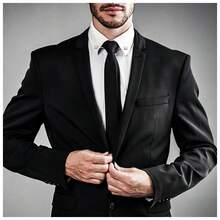 Set da 3 Cravatte accessori per camicia formale da uomo con colletto argento