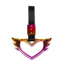 1 件 JDM 火车巴士手柄手带 Tsurikawa 戒指心形造型漂移吊饰带漂移汽车配件汽车吊带汽车内饰装饰