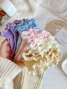 1 Pair Women's Candy Color Leg Warmers, Comfortable Casual Leg Warmers For Autumn/Winter, Cozy