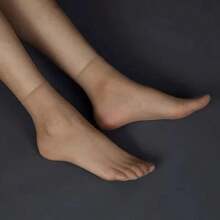 1/5/10 Pairs Women Ultra-Thin No Show Elastic Socks, Pairs Crystal Transparent Silky Nylon Ankle Socks For Girls