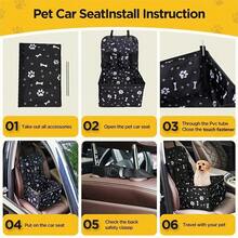 Car Pet Seat. Foldable, With Storage Bag, Convenient And Durable, Keep Your Car Clean. Suitable For Small And Medium-Sized Pet Dogs And Cats. On-Board Pet Travel Supplies. - 粉色 - 查看 2