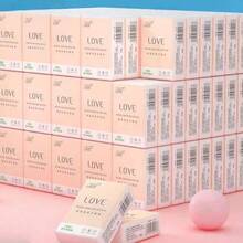 Fazzoletti di carta a tre strati ultra morbidi, tovaglioli di dimensioni da viaggio (6 fogli per confezione), adatti per San Valentino, Festa della Mamma, Natale e ogni tipo di festa - Bianco - Visualizzare 2